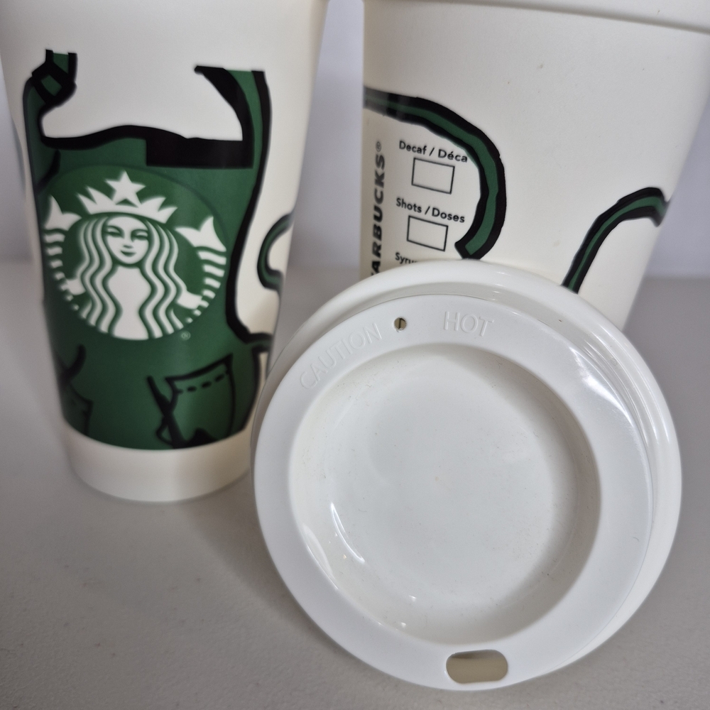 Starbucks Partner-Exclusive Green Apron Reusable To-Go Cups - Picture 4 of 4